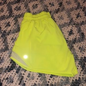 neon green size for tall Lululemon shorts